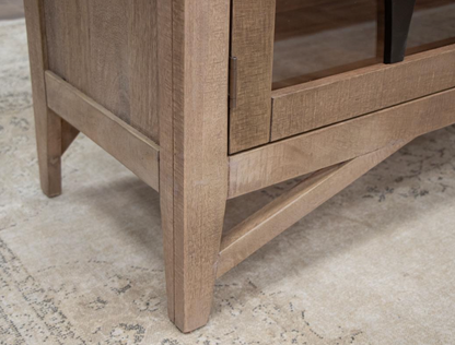 San Mated 80" Reclaimed Pine 4 Door Sideboard - Light Distressed