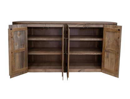 Bertram 70" Teak 4 Door Sideboard - Natural