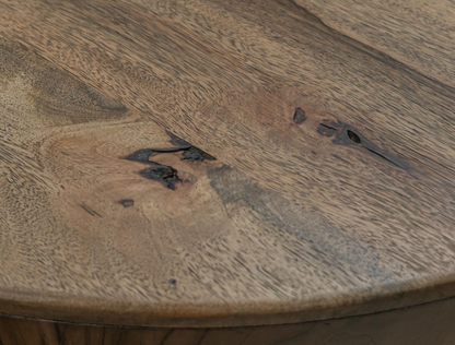 Bertram 42" Teak Round Coffee Table - Natural