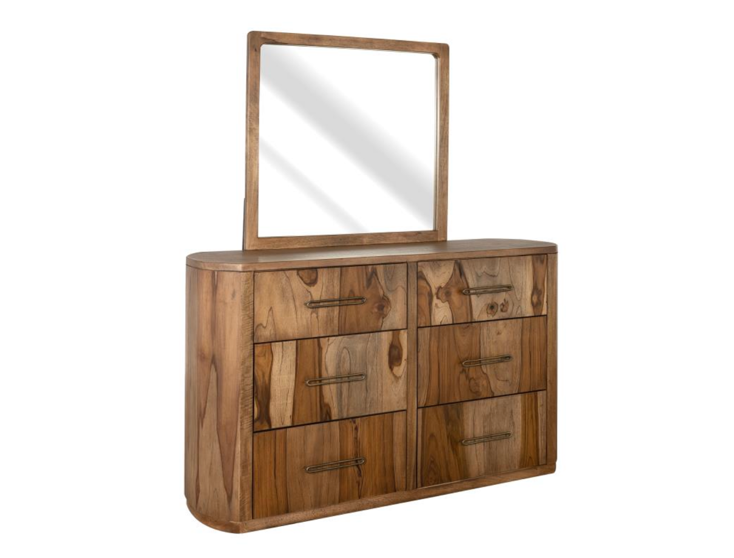 Bertram 62" Teak 6 Drawer Dresser - Natural