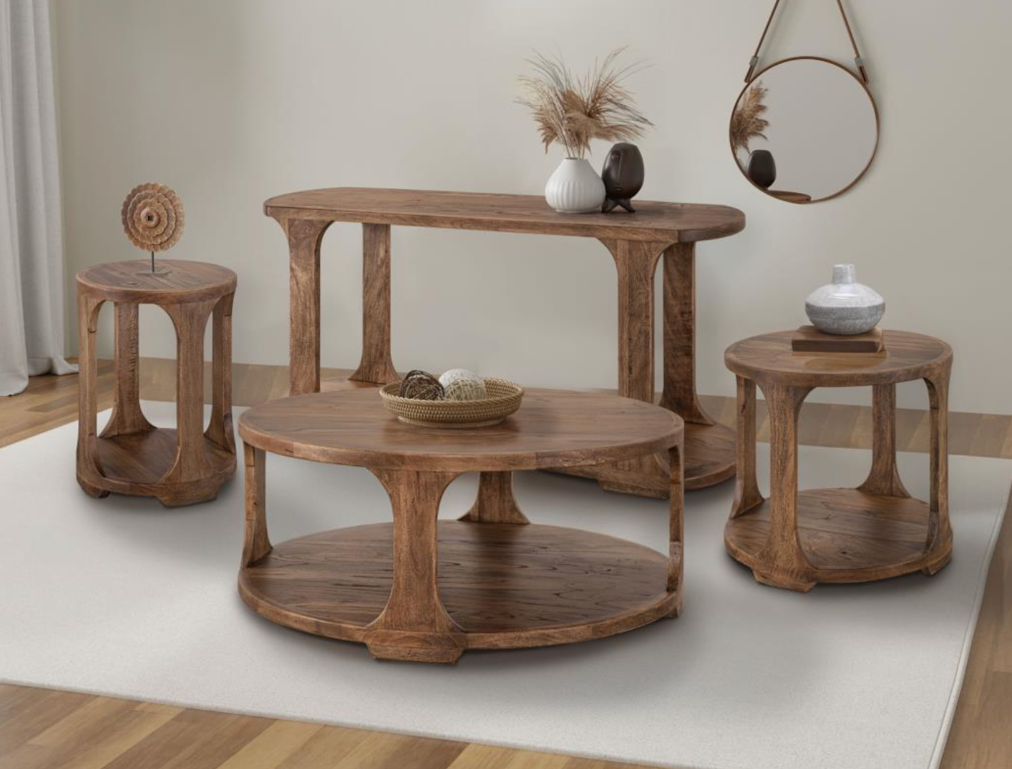 Bertram 26" Teak End Table - Natural