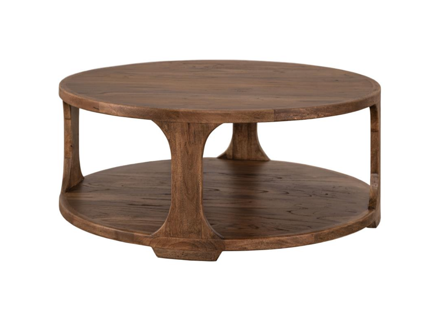 Bertram 42" Teak Round Coffee Table - Natural