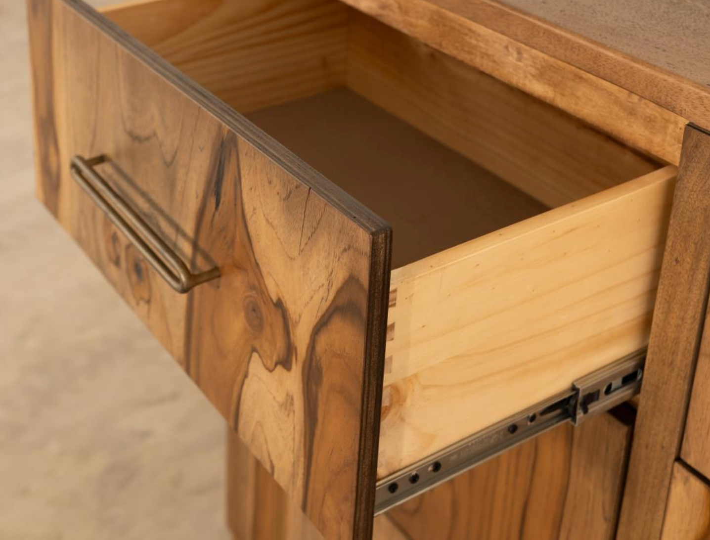 Bertram 29" Teak 2 Drawer Nightstand - Natural