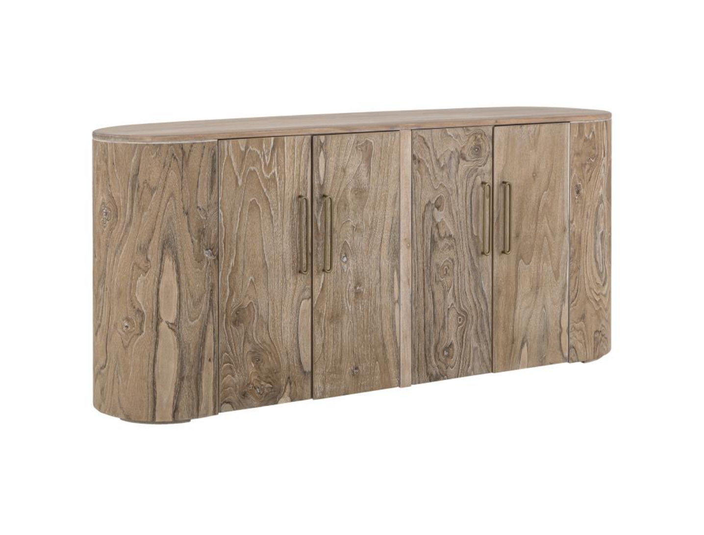 Bertram 70" Teak 4 Door Sideboard - Driftwood