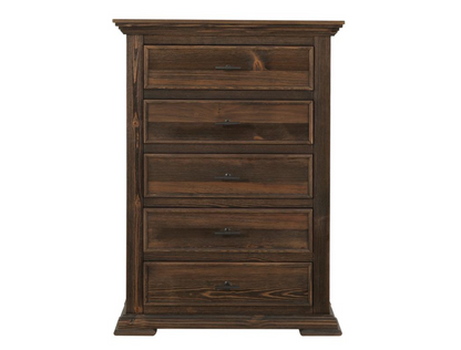 Dothan 37" 5 Drawer Dresser - Dark Cocoa