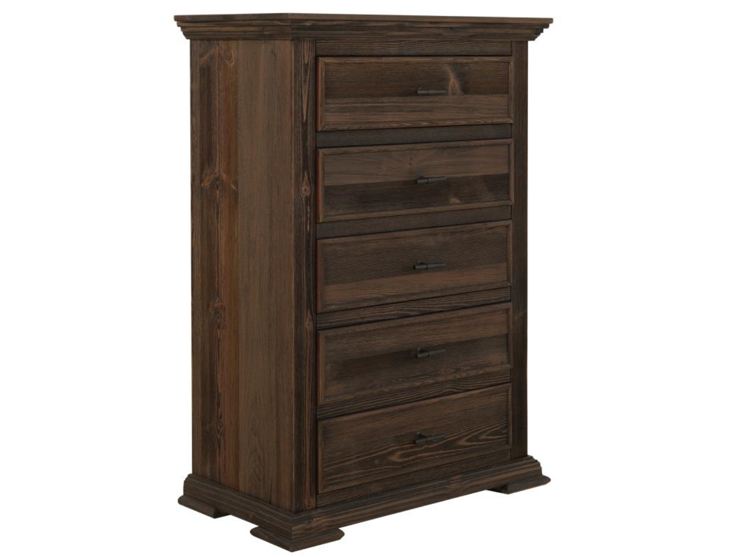 Dothan 37" 5 Drawer Dresser - Dark Cocoa