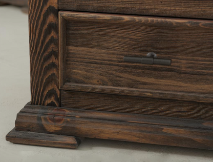 Dothan 30" 3 Drawer Nightstand- Dark Cocoa