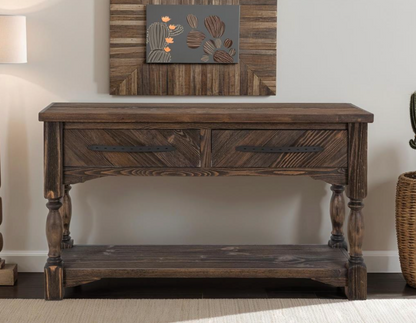 Dalton 60" 2 Drawer Console Table- Espresso