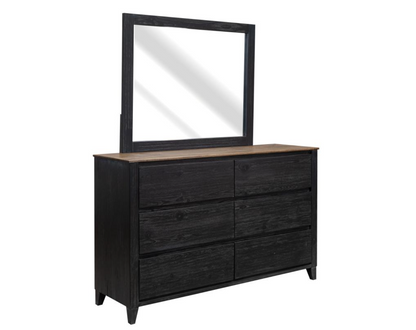 Etowah 61" 6 Drawer Dresser - Ebony