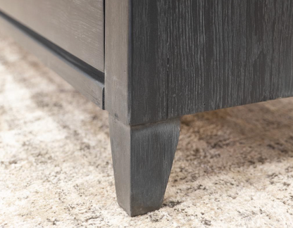 Etowah 17" 2 Drawer Nightstand - Ebony