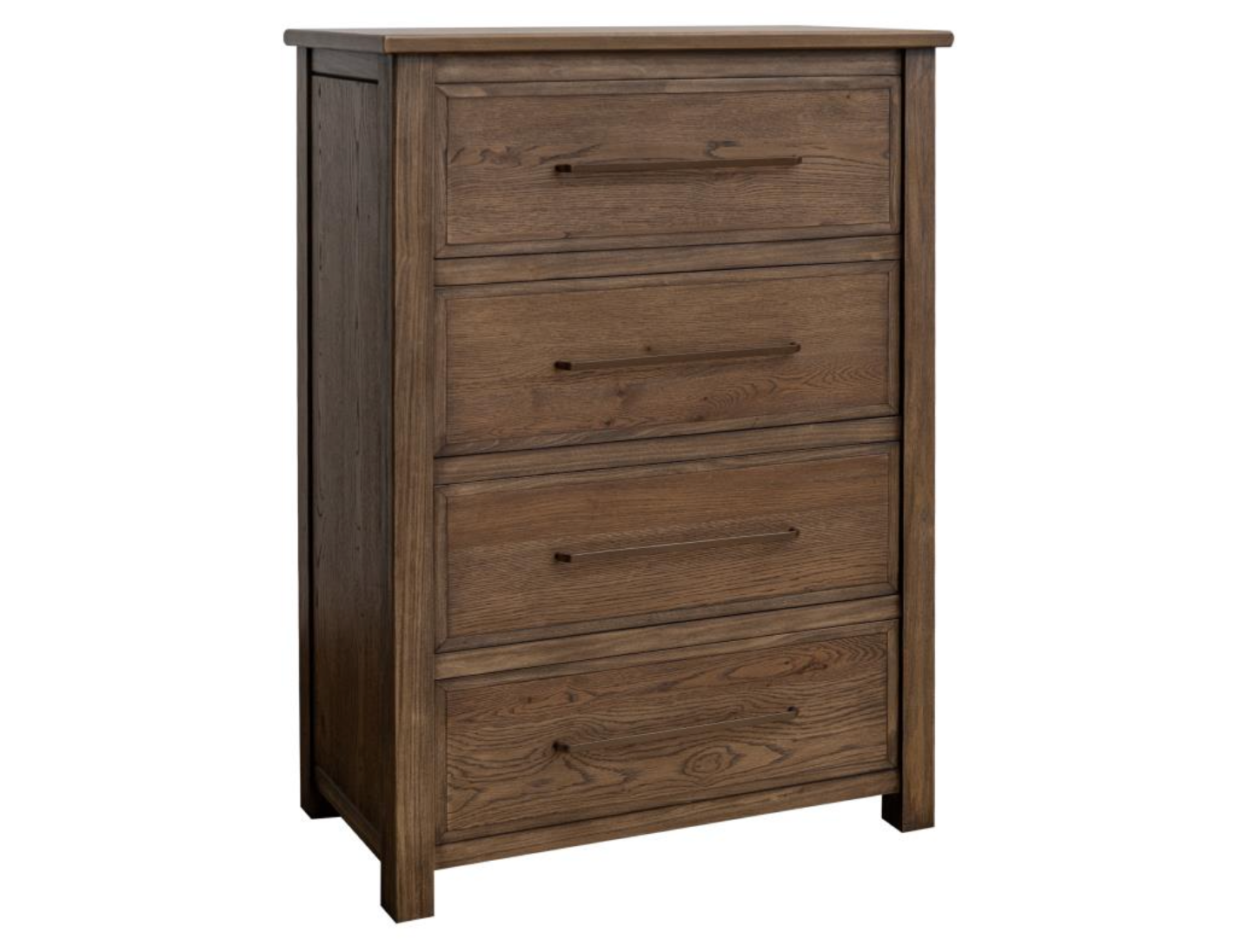 Newton 37" 4 Drawer Poplar Chest- Warm Oak