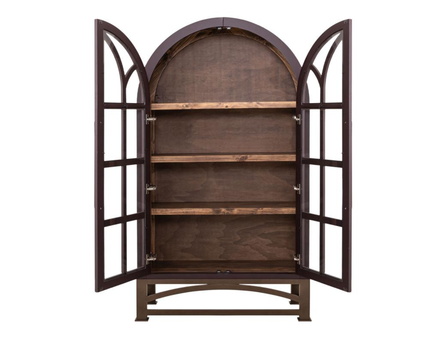 Clarksburg 42" Oval Pine + Glass Cabinet - Mauve