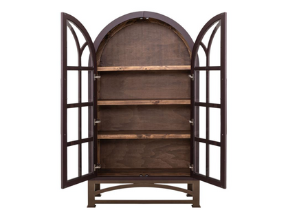 Clarksburg 42" Oval Pine + Glass Cabinet - Mauve