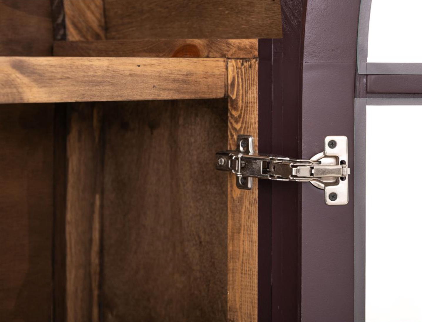 Clarksburg 42" Oval Pine + Glass Cabinet - Mauve