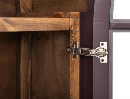 Clarksburg 42" Oval Pine + Glass Cabinet - Mauve