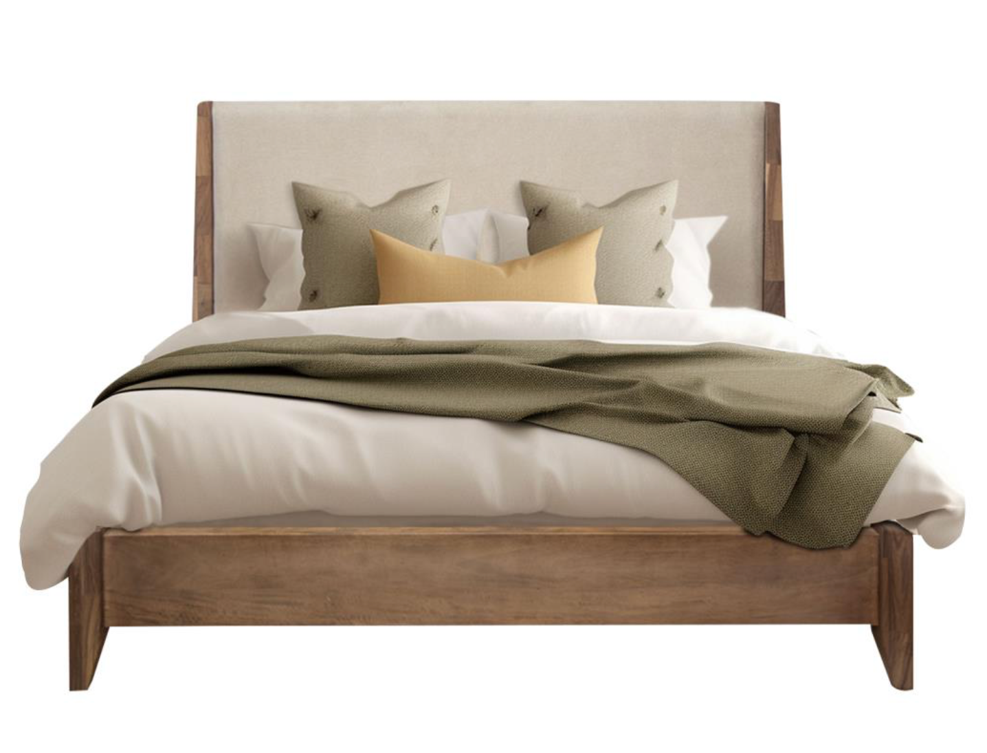 Tamarindo 64" Parota Queen Bed - Linen + Natural