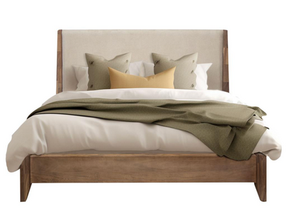 Tamarindo 64" Parota Queen Bed - Linen + Natural