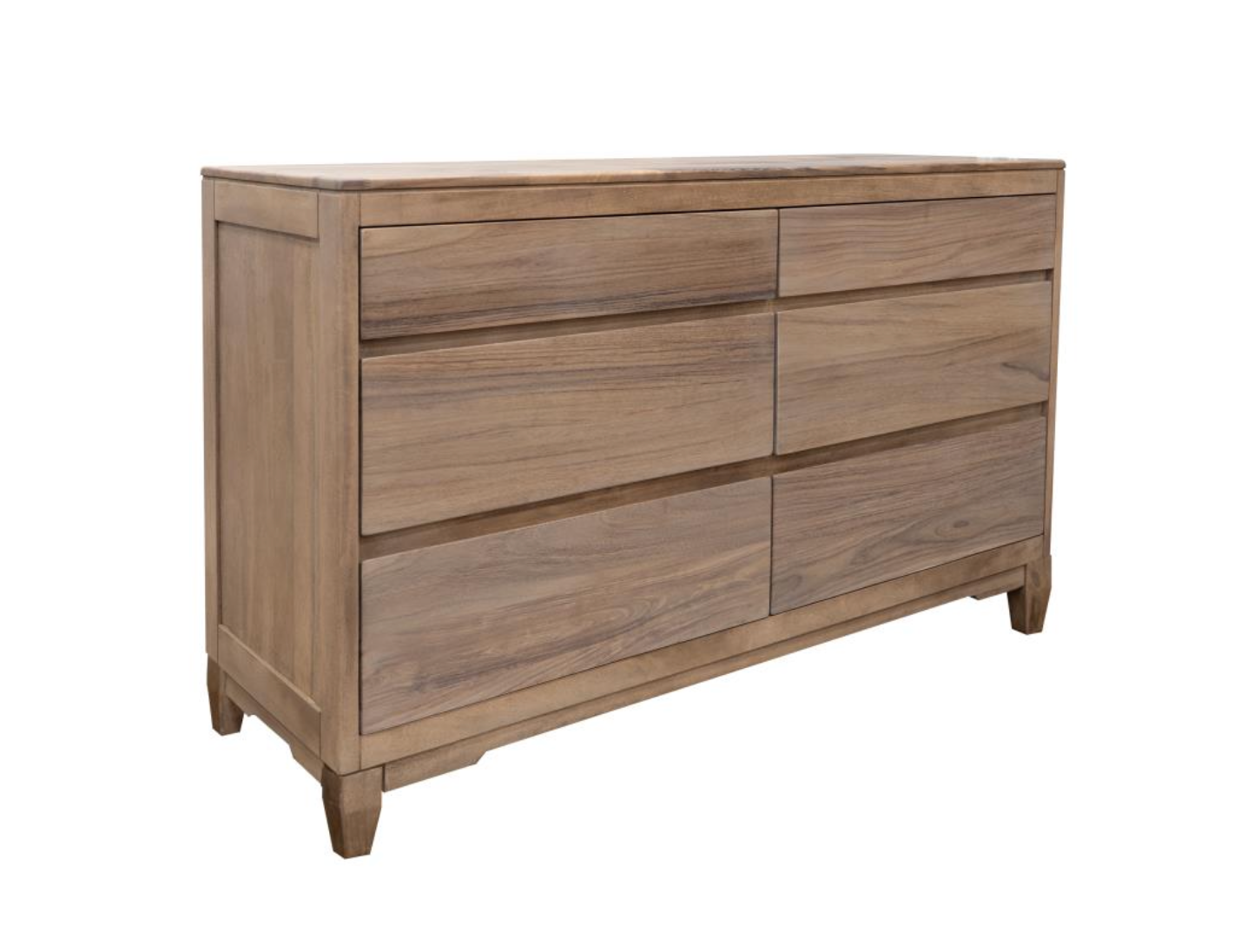 Tamarindo 62" Parota 6 Drawer Dresser - Natural