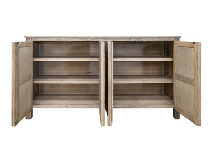 Nosara 73" 4 Door Mango Wood Sideboard - Distressed Light Natural