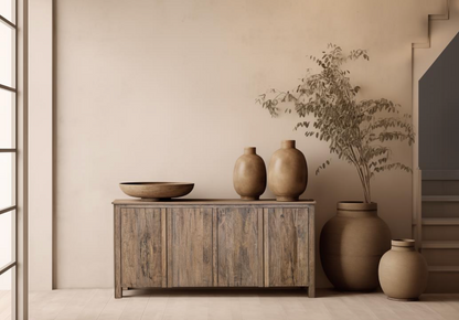 Nosara 73" 4 Door Mango Wood Sideboard - Distressed Light Natural