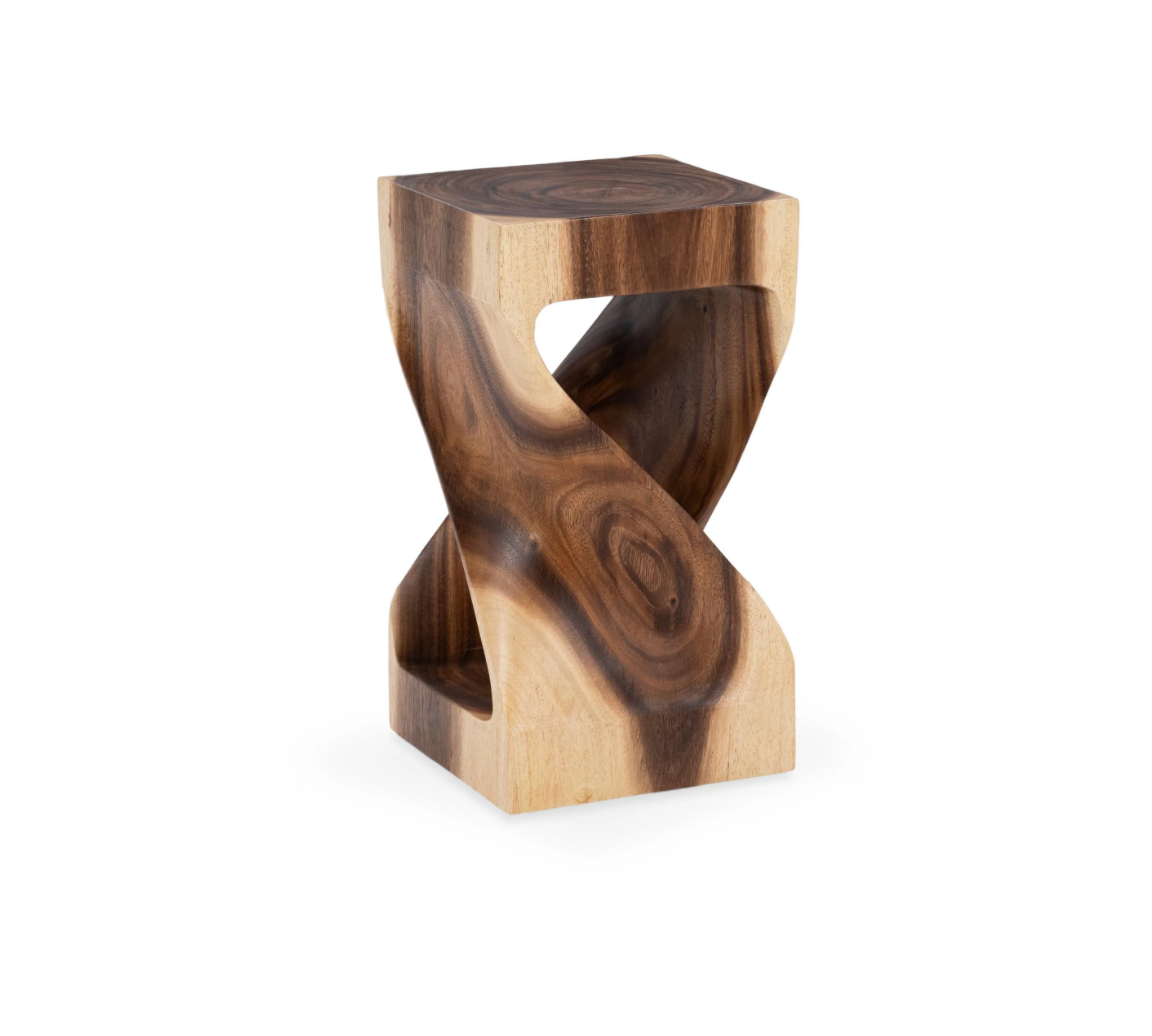 Elia 12" Teak Accent Table - Natural