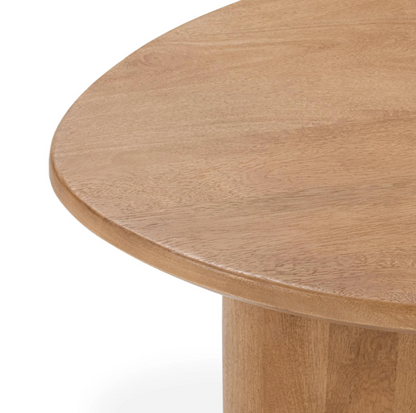 Midlothian 58" Oval Mango Coffee Table - Natural Maple