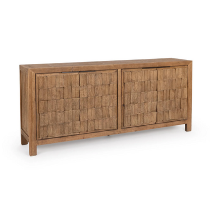 Gracie 86" Reclaimed Pine 4 Door Sideboard - Drifted Sand