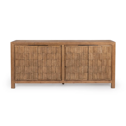 Gracie 86" Reclaimed Pine 4 Door Sideboard - Drifted Sand