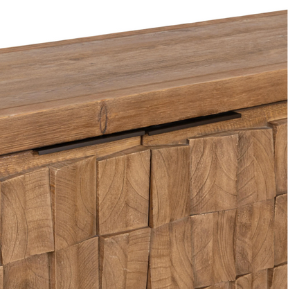 Gracie 86" Reclaimed Pine 4 Door Sideboard - Drifted Sand