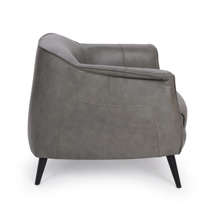 Martin 33" Top Grain Leather Accent Chair - Vienna Stone