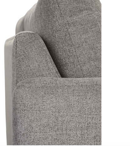 Ethan Quick Ship 131" x 103" 5 Trillium Cushion Sectional - Crypton Quicksilver