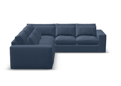 Everette Luxe Express Ship 117" x 109" 5 Trillium Cushion Sectional + Kidney Pillow - Performance Admiral