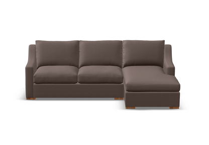 Hannah Express Ship 117" 2 Cushion Sofa + RAF Chaise - Performance Truffle