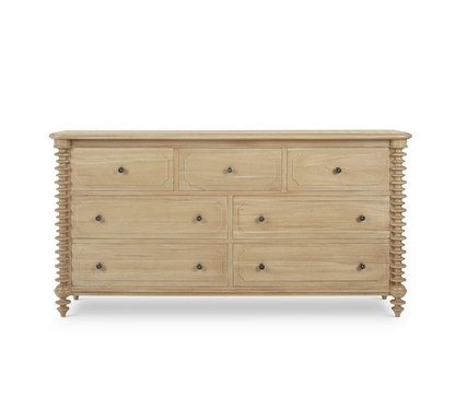 Milani 74" 7 Drawer Dresser - Fruitwood