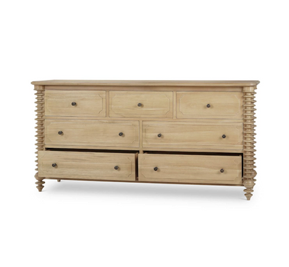 Milani 74" 7 Drawer Dresser - Fruitwood
