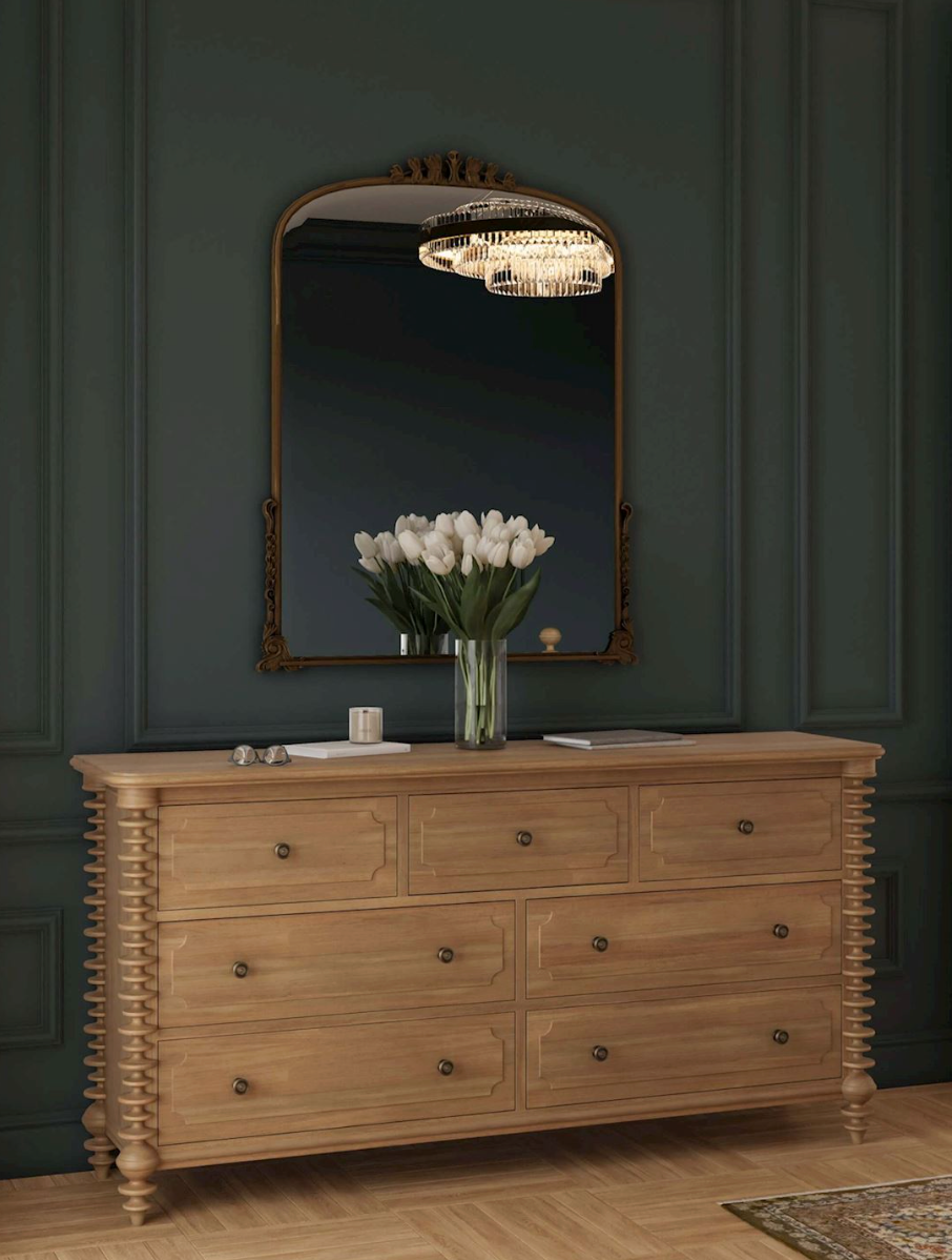 Milani 74" 7 Drawer Dresser - Fruitwood