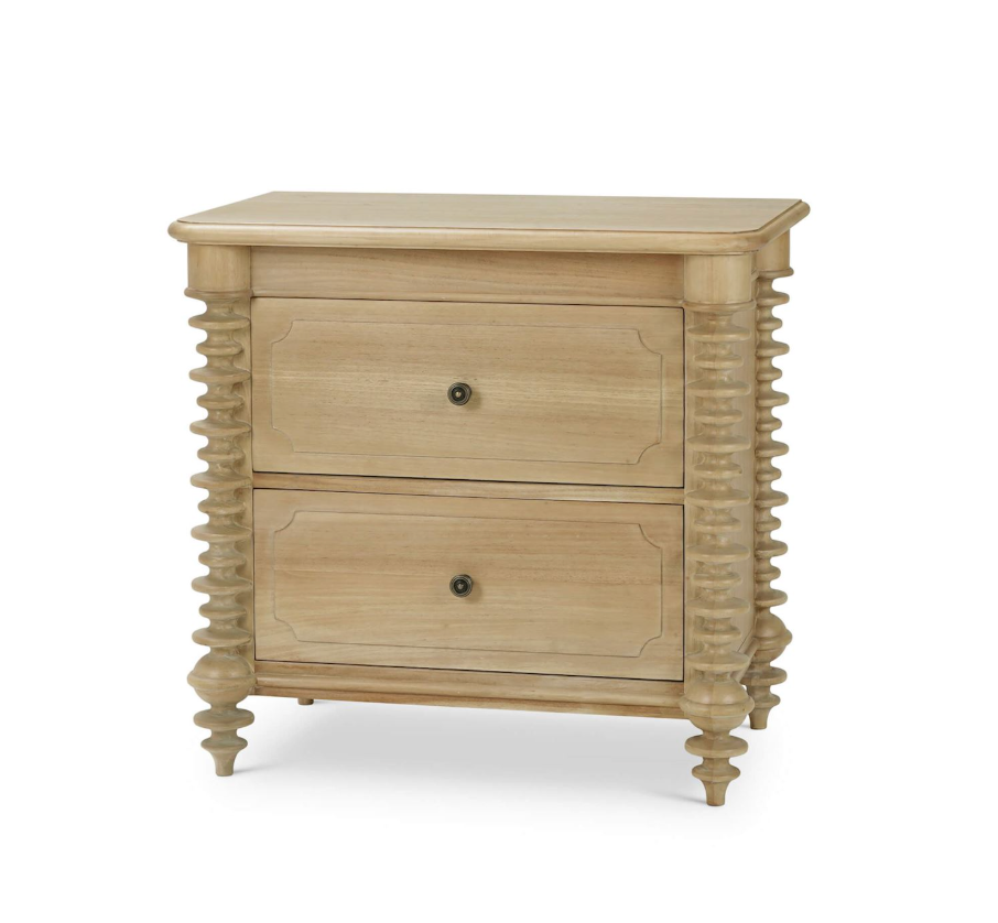 Milani 32" 2 Drawer Nightstand - Fruitwood