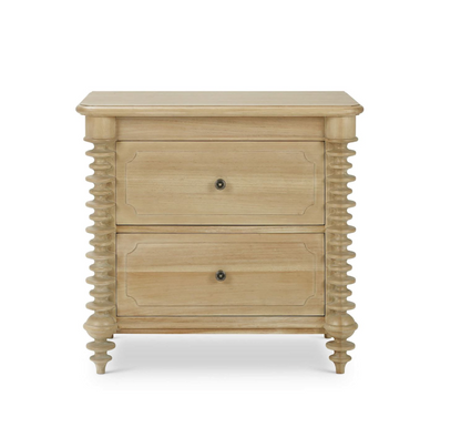 Milani 32" 2 Drawer Nightstand - Fruitwood