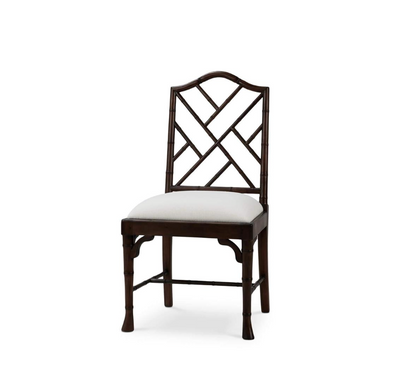 Maeve 20" Mahogany Dining Chair - Performance White