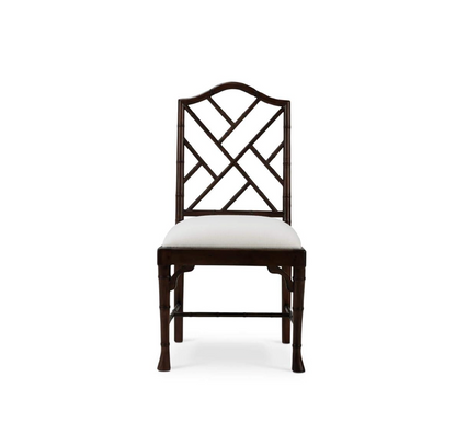 Maeve 20" Mahogany Dining Chair - Performance White