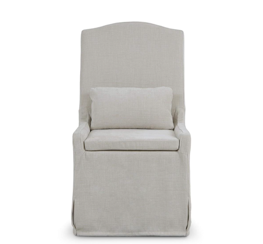 August 22" Slipcover Dining Chair - Performance Thames Natural