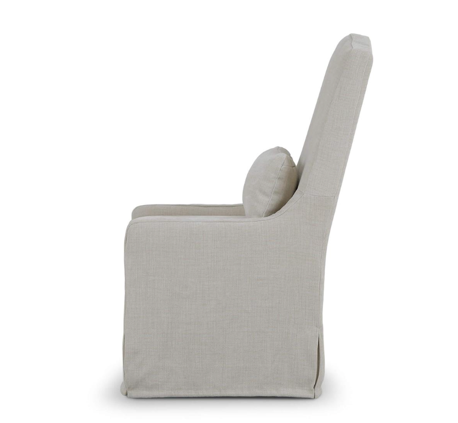 August 22" Slipcover Dining Chair - Performance Thames Natural
