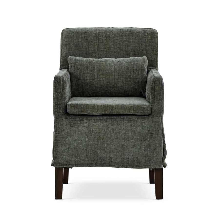 Aimee 22" Slipcover Dining Chair -  Performance Moss