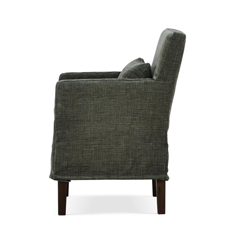 Aimee 22" Slipcover Dining Chair -  Performance Moss