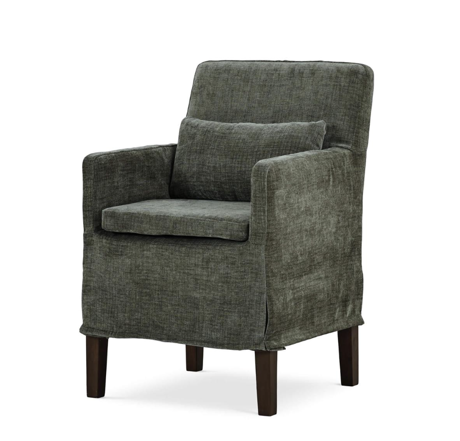 Aimee 22" Slipcover Dining Chair -  Performance Moss
