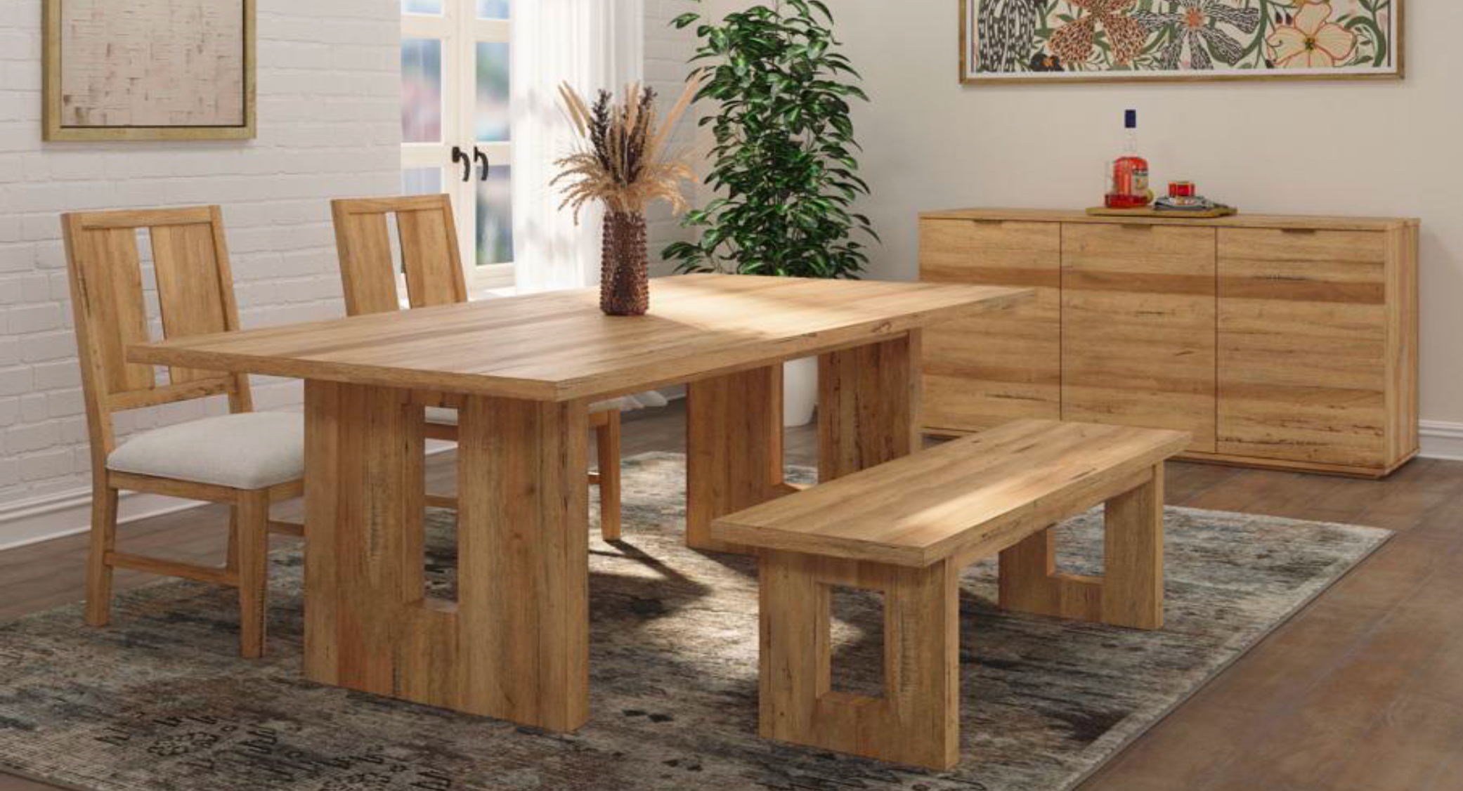 Laguna 84" - 102" Extension Dining Table - Golden Teak