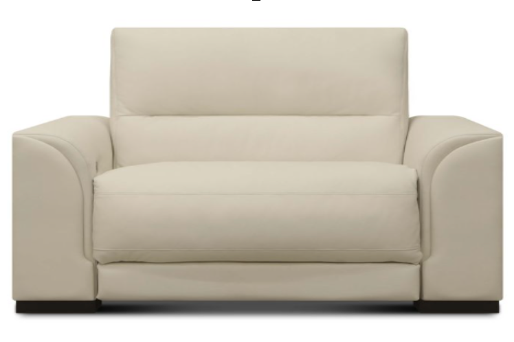 Taylor 44" Top Grain Leather Power Motion Recliner - Boca Winter White