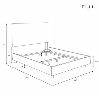 Maryn Channelled Back Customizable Bed