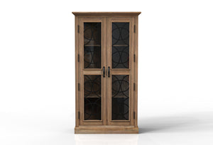 Wilhelm 40" 2 Door Cabinet - Natural + Gray
