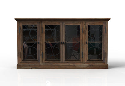 Wilhelm 76" 4 Door Sideboard - Natural + Smoke